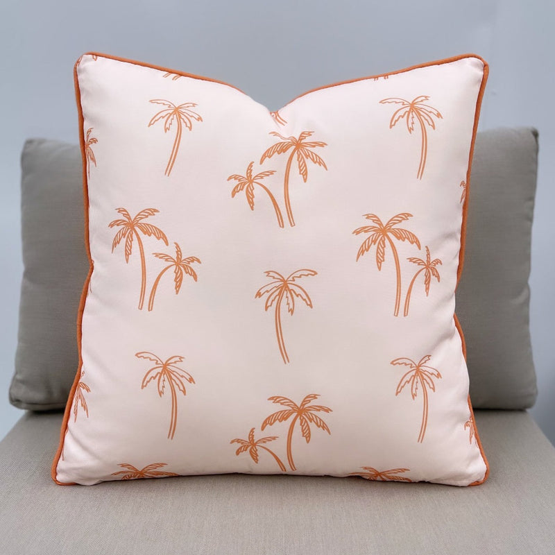 Sorbet Orange Palms Outdoor Cushion