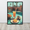 Breakfast & Orange Juice in Palm Springs Framed Art Print