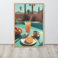 Breakfast & Orange Juice in Palm Springs Framed Art Print