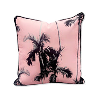Malibu Pink Palm - 2 prints in 1 - Outdoor Pillow Cushion