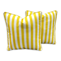 Yellow Stripe - Outdoor Pillow Cushion