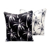 Black & White Palm - reverse print - Outdoor Pillow Cushion