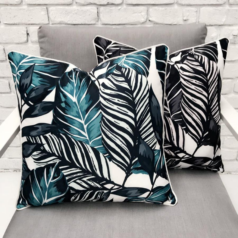 Leafy Greens Reverse Print Outdoor Cushion - Razzino Furniture