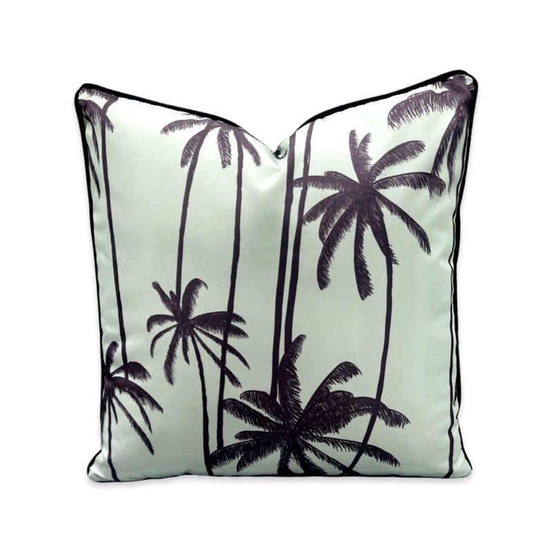 Minty Green Palms - Outdoor Pillow Cushion