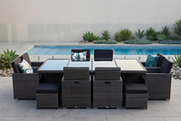 13pc SIROCCO Outdoor Rattan Cube Fold Away Dining Set - Razzino Furniture
