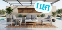 OSLO 4pc Aluminium Double Lounge Set - White - Razzino Furniture