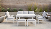 EURO 6pc Aluminium Outdoor Lounge & Dining Set