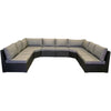 8pc XL AMALFI Outdoor Multi Way U Modular Lounge - Razzino Furniture