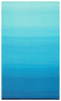 Eco Friendly Outdoor Rug - Big Sur Modern Blue Gradient