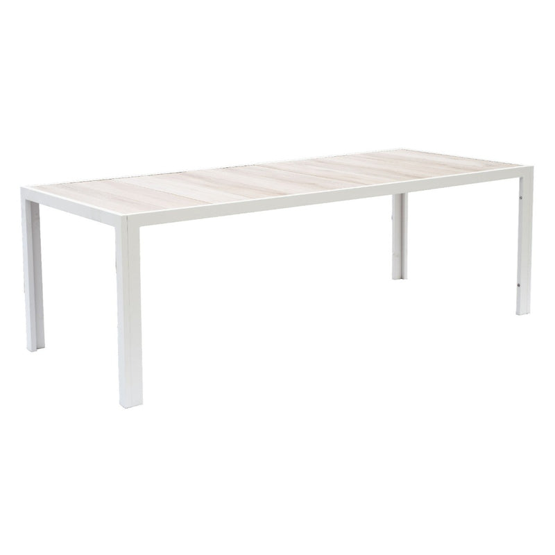 Carlo Ceramic Top Outdoor Dining Table  2170 x 955mm - WHITE