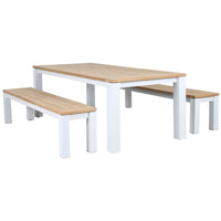 CASA 3pc Outdoor Dining & Bench Set 2200mm