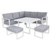 Primo 4pc Outdoor Aluminium Lounge Setting - White