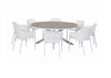 Round Outdoor Dining Table - Martic - 1660mm D - White