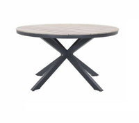 Round 9pc Outdoor Dining Set - Martic - Gunmetal Grey - 8 seats