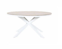 Round Outdoor Dining Table - Martic - 1660mm D - White