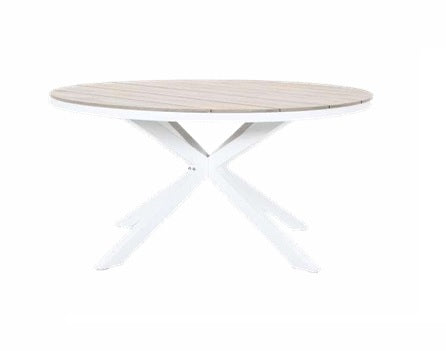 Round Outdoor Dining Table - Martic - 1660mm D - White