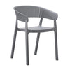 Mod Curve Back PP Outdoor Chair - Grey