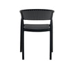 Mod Curve Back PP Outdoor Chair - Black