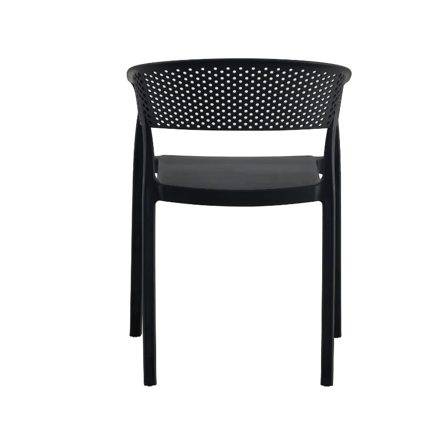 Mod Curve Back PP Outdoor Chair - Black