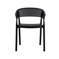 Mod Curve Back PP Outdoor Chair - Black