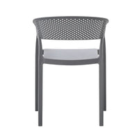 Mod Curve Back PP Outdoor Chair - Grey