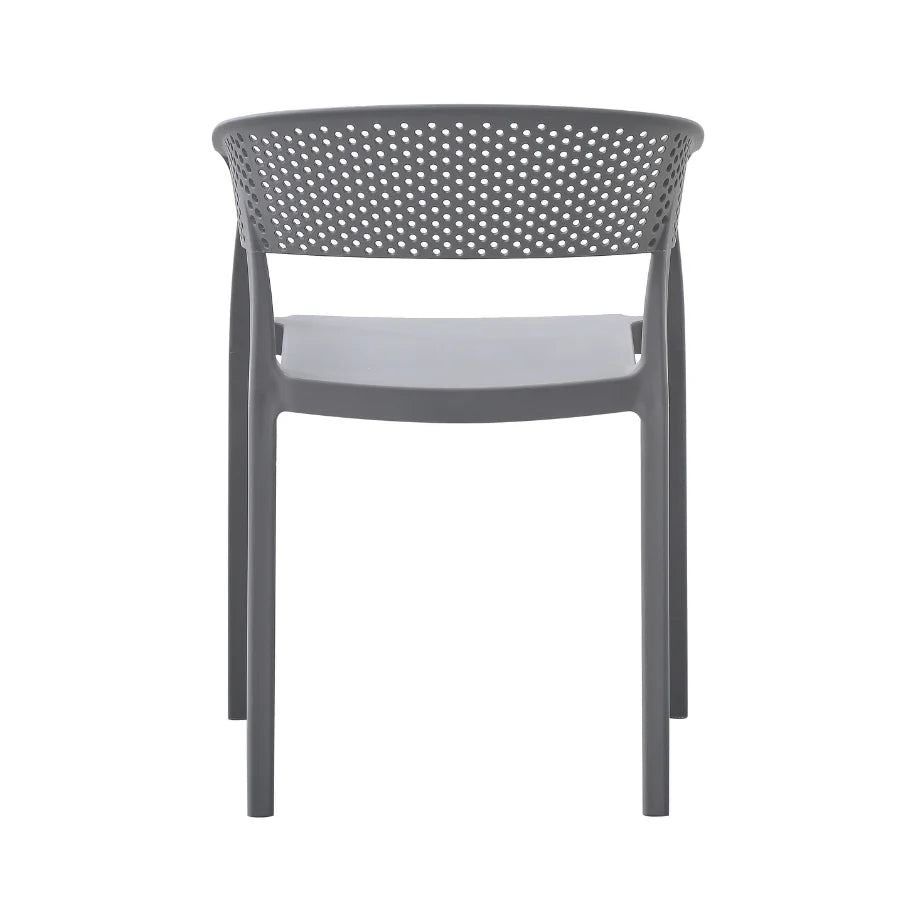 Mod Curve Back PP Outdoor Chair - Grey