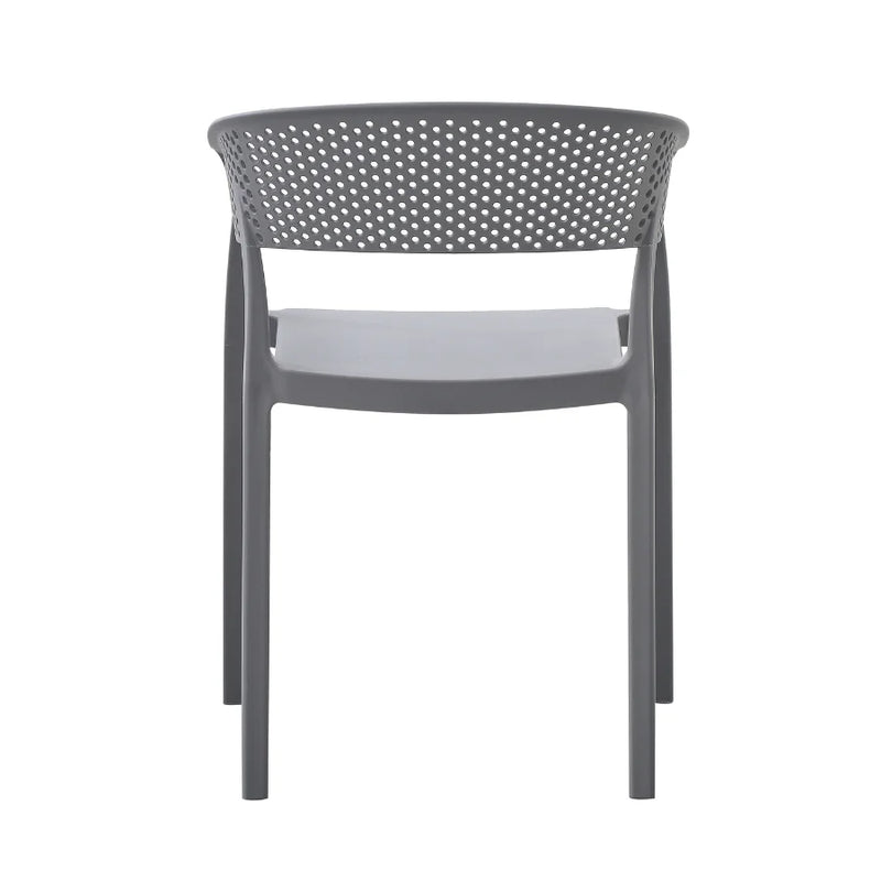 Mod Curve Back PP Outdoor Chair - Grey