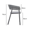 Mod Curve Back PP Outdoor Chair - Grey