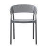 Mod Curve Back PP Outdoor Chair - Grey