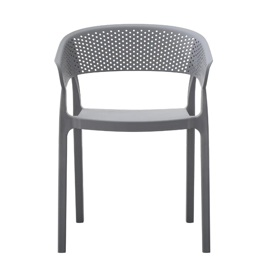 Mod Curve Back PP Outdoor Chair - Grey