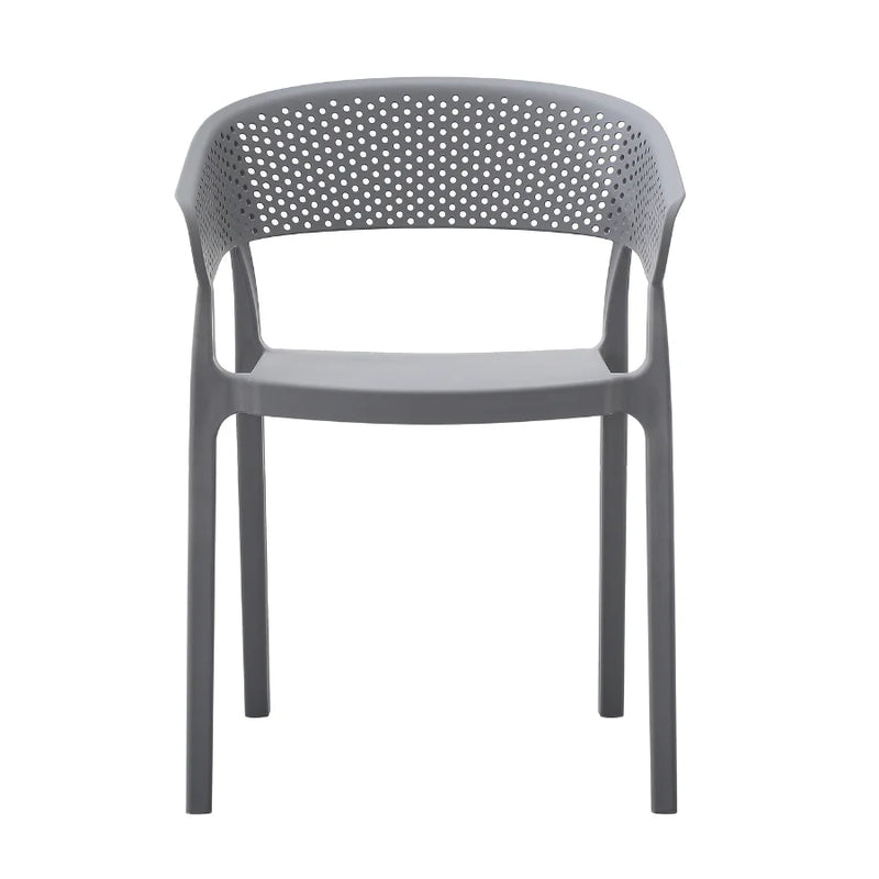 Mod Curve Back PP Outdoor Chair - Grey