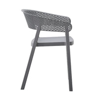 Mod Curve Back PP Outdoor Chair - Grey