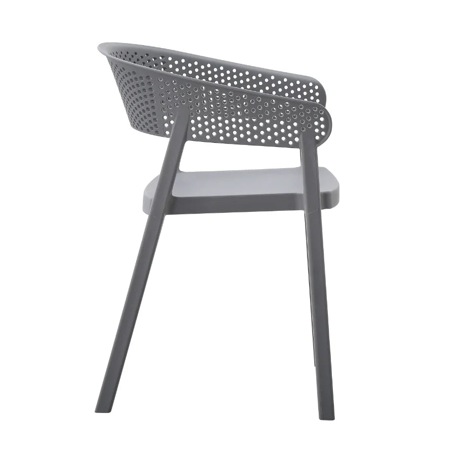 Mod Curve Back PP Outdoor Chair - Grey