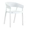 Mod Curve Back PP Outdoor Chair - White