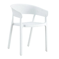 Mod Curve Back PP Outdoor Chair - White