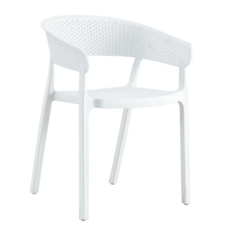 Mod Curve Back PP Outdoor Chair - White