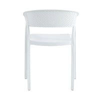 Mod Curve Back PP Outdoor Chair - White