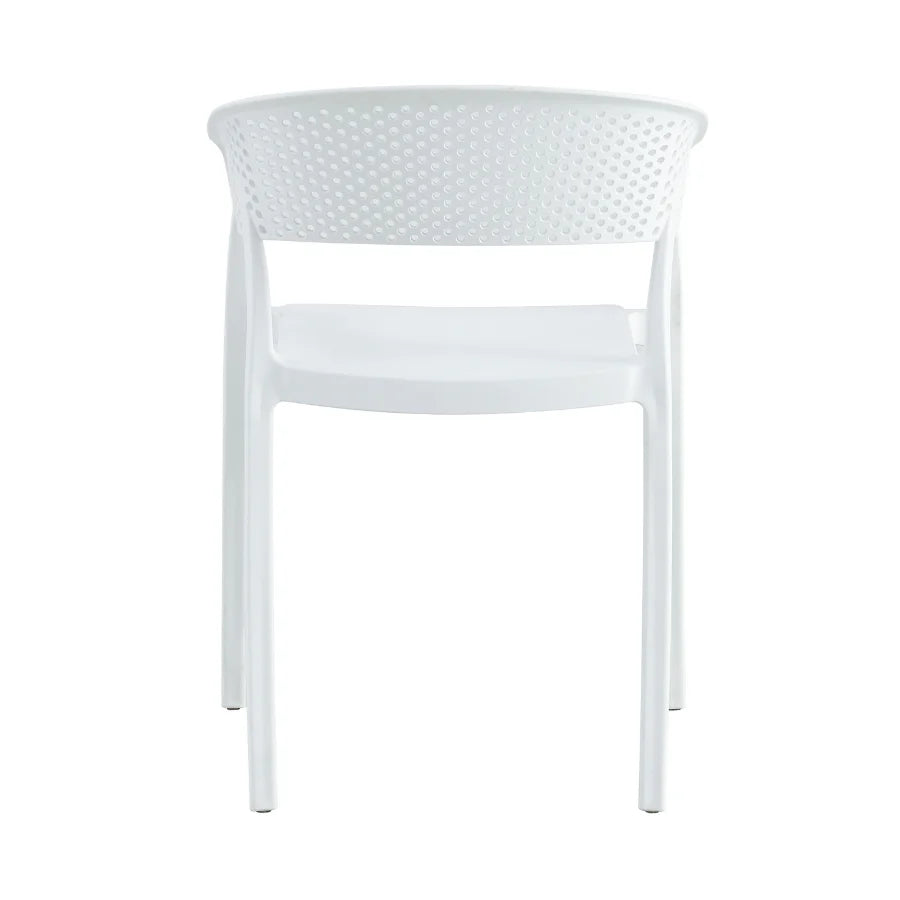 Mod Curve Back PP Outdoor Chair - White