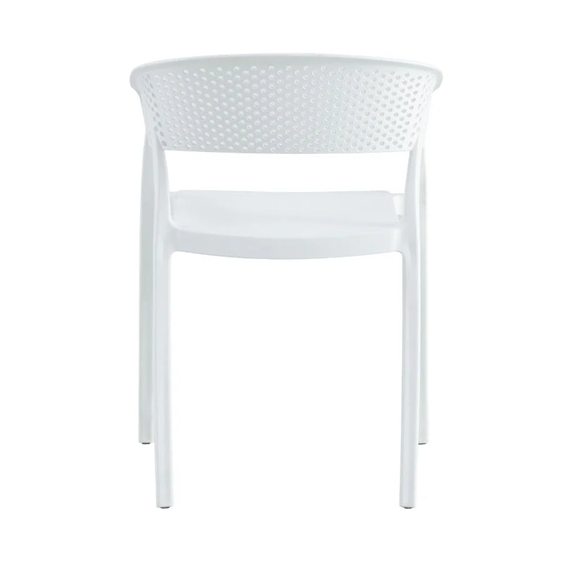 Mod Curve Back PP Outdoor Chair - White