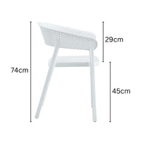 Mod Curve Back PP Outdoor Chair - White
