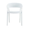 Mod Curve Back PP Outdoor Chair - White