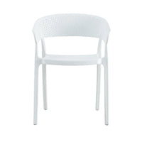 Mod Curve Back PP Outdoor Chair - White