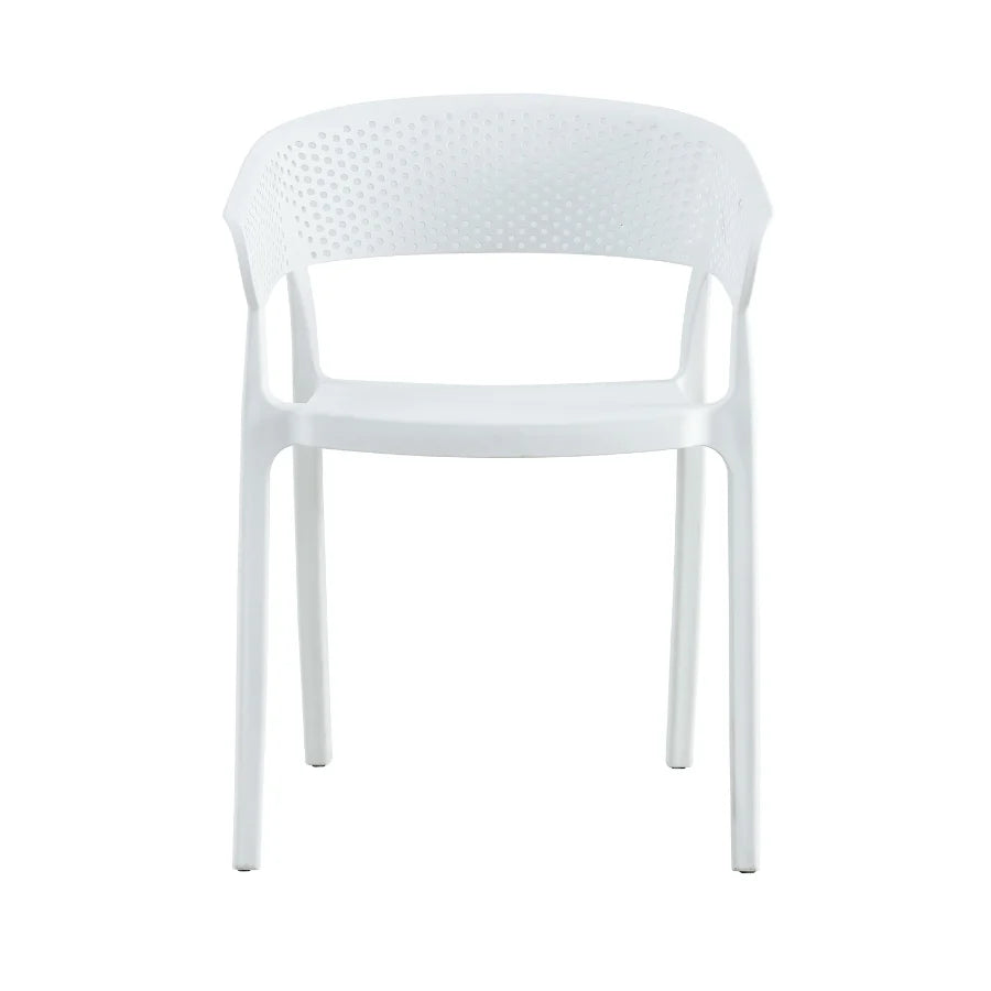 Mod Curve Back PP Outdoor Chair - White
