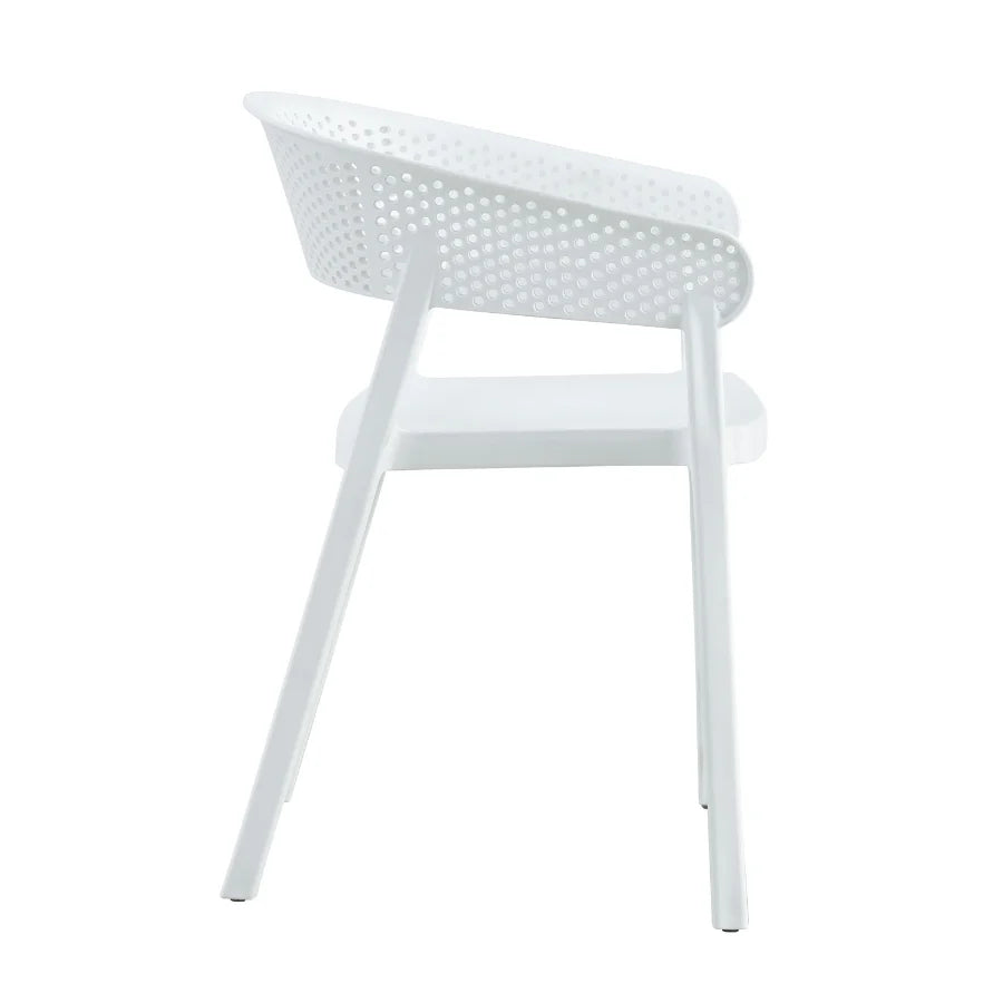 Mod Curve Back PP Outdoor Chair - White
