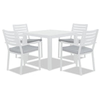 Oslo 5pc Square Outdoor Aluminium Dining Set with Como Chairs - Razzino Furniture