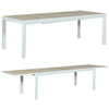 Oslo Timber Slat Aluminium Extension Outdoor Dining Table - White - 2.2m -> 3.4m - Razzino Furniture