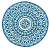 Eco Circle Outdoor Rug - Pushpa Blue and White Floral