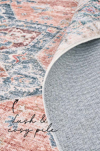 Revive Lila Rust Rug - Machine Washable