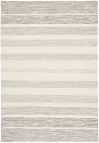 Skandi - Grey & White Braid Weave Wool Rug