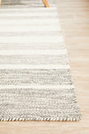 Skandi - Grey & White Braid Weave Wool Rug